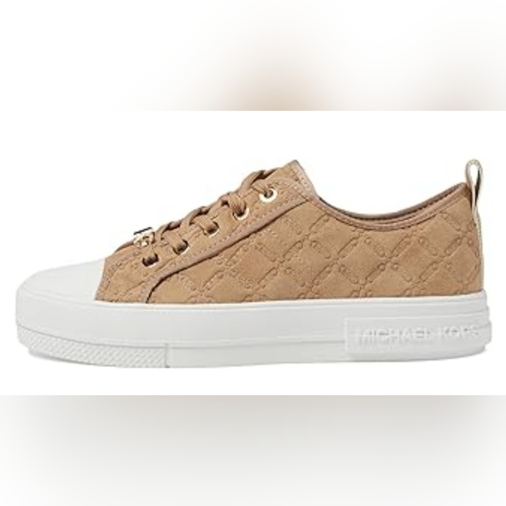 MICHAEL Michael Kors Evy Empire Logo Embossed Suede Sneaker Women's Size 7. - Picture 7 of 8